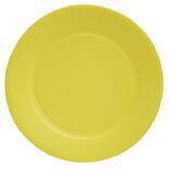 Assiette plate ronde carton jaune x12 Ø23cm