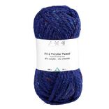 Pelote fil &agrave; tricoter tweed &eacute;paisse acrylique et viscose bleu 200g