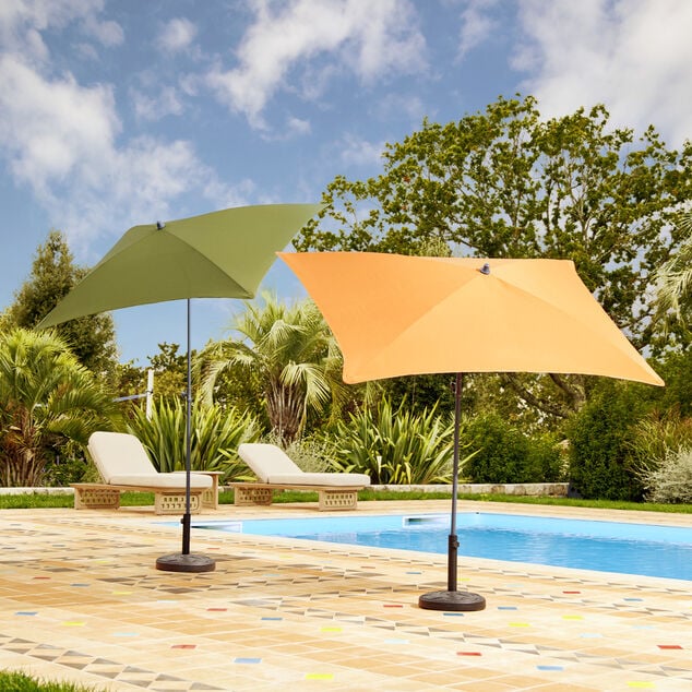 Pied de parasol rond plastique noir 12kg &Oslash;35xH37cm