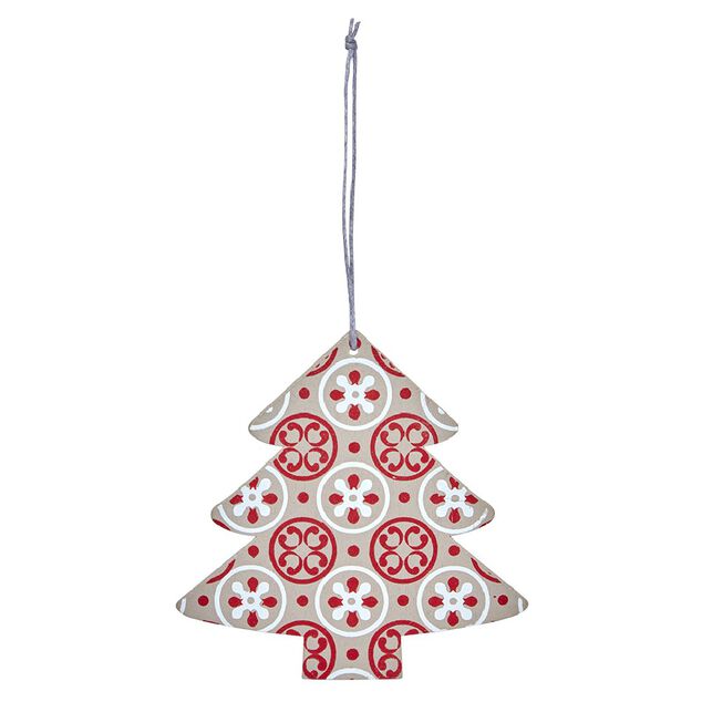 Suspension de Noël forme vintage en bois