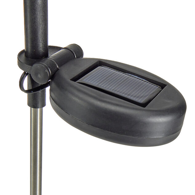 Borne solaire en m&eacute;tal &agrave; planter forme m&eacute;duse transparente H70cm