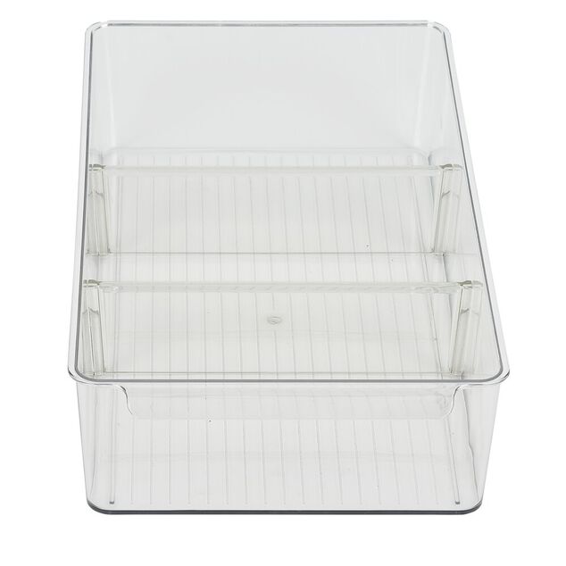 Bac de rangement transparent pour frigo L.36,5x20,5xH8,1cm