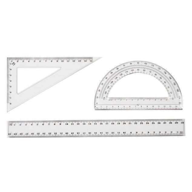 R&egrave;gle &eacute;querre et rapporteur