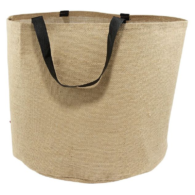 Sac de jardin en jute avec poign&eacute;e marron 42 L