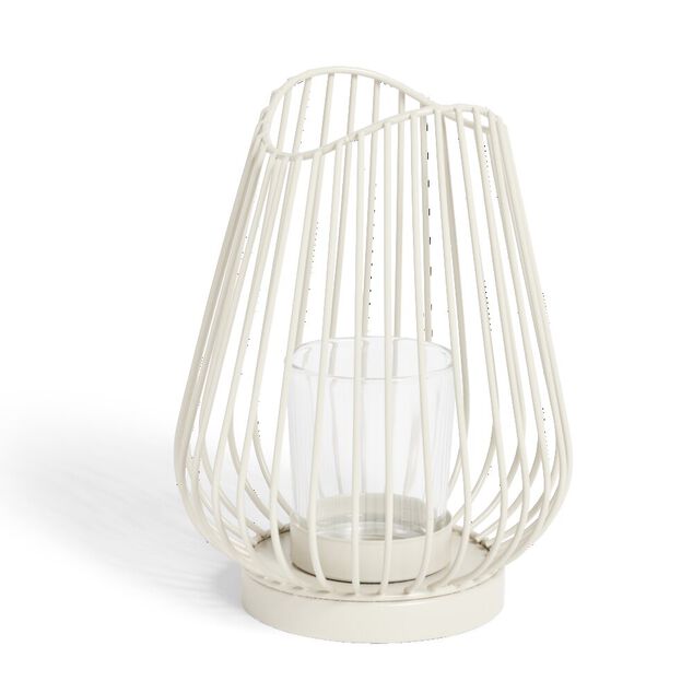 Bougeoir gris &Oslash;12xH17,5cm