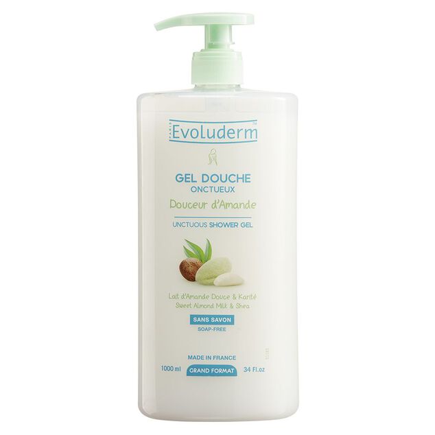 Gel douche Evoluderm douceur amande 1L