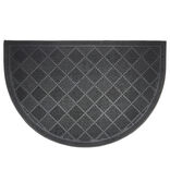 Tapis d'entrée demi-lune caoutchouc noir 40x60cm