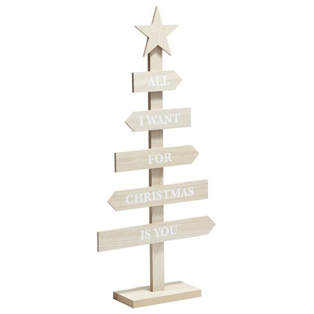 Sapin de No&euml;l &agrave; poser en bois