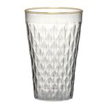 Verre 42cl Sabah en verre transparent rebord dor&eacute; &Oslash;9xH13,5cm