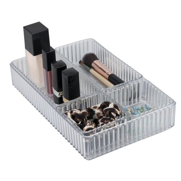 Rangement cosm&eacute;tique x5 plastique transparent