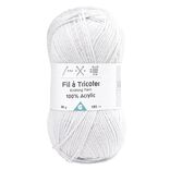 Fil à tricoter acrylique 50g gris clair