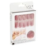 Kit faux ongles rose dor&eacute;