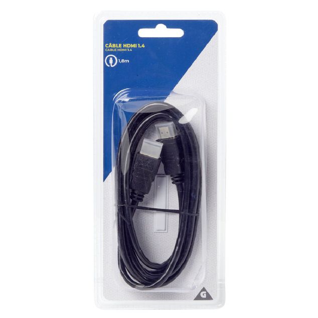 Câble HDMI 1,4 mâle/mâle avec ferrite 1,8m