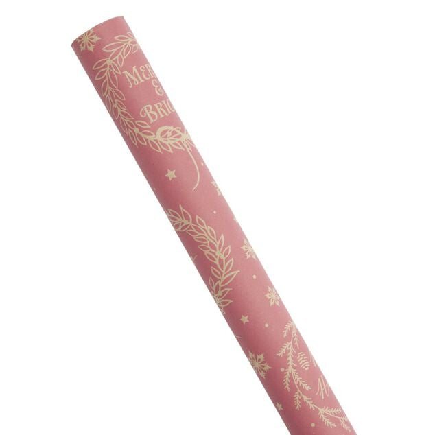 Papier cadeau No&euml;l kraft rouleau 2m motif traditionnel (6 mod&egrave;les)