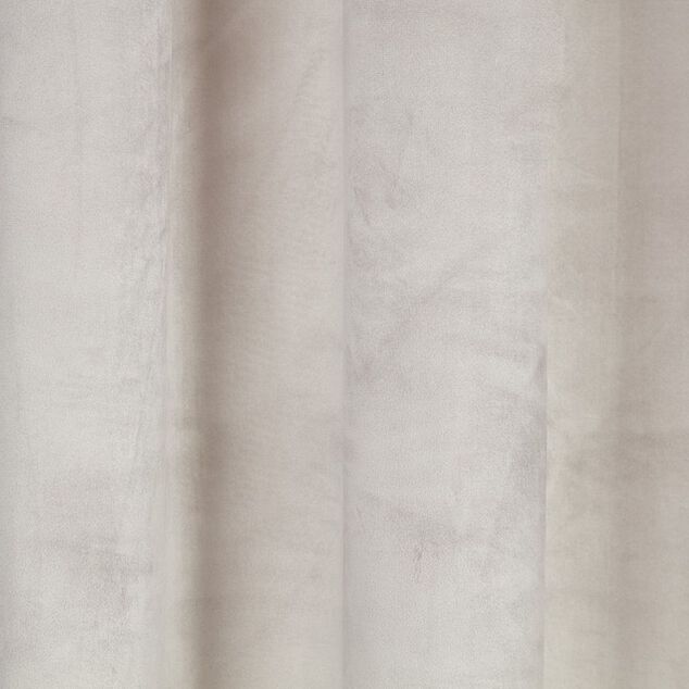 Rideau polyester 140x240cm effet velours taupe