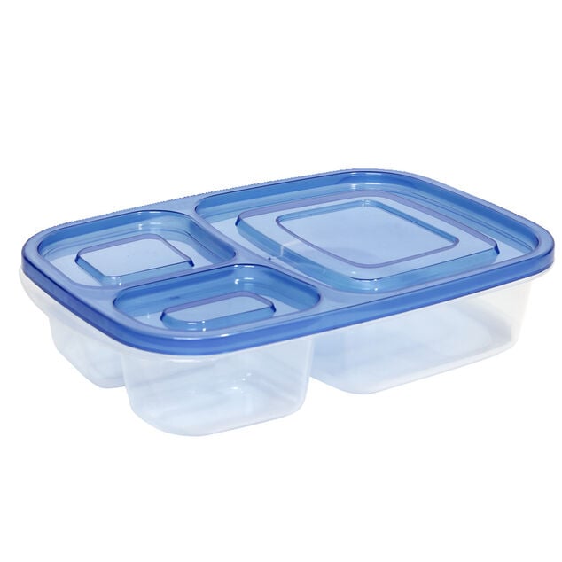 Bo&icirc;te lunch 3 compartiments 23,5x15xH5cm (Lot de 3)