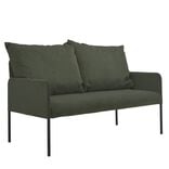 Canap&eacute; Haly 2 places tissu vert kaki 144xH96x76.5cm