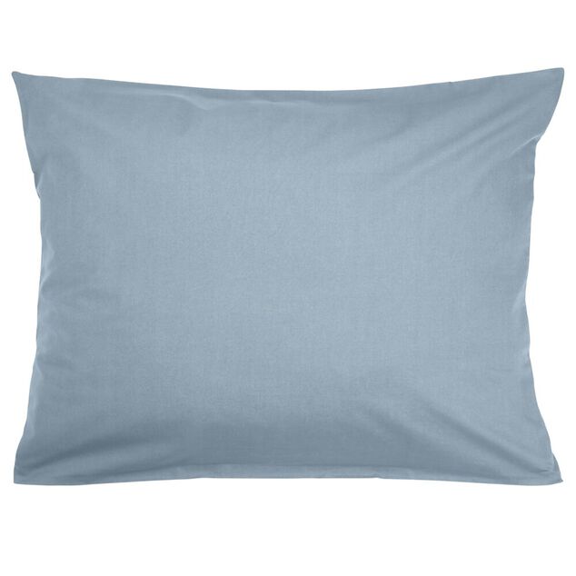 Taie d'oreiller 50x70cm 100% coton finition droite bleu chin&eacute;