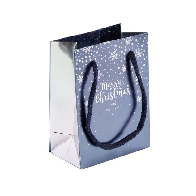 Sac cadeau Noël boréal 11x9,5xH14,5cm (2 modèles)