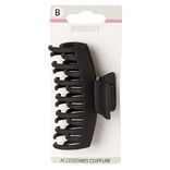 Pince croco à cheveux noir mat L9cm