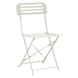 Chaise de jardin Rio pliante m&eacute;tal vert 41x45xH82cm