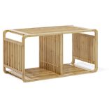 &Eacute;tag&egrave;re 2 cases Macao bambou naturel - L33xH.64,5xP.33 cm