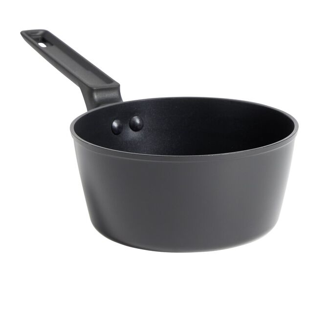 Casserole tous feux dont induction aluminium noir Ø16cm