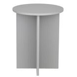 Bout de canap&eacute; rond en bois Elton blanc &Oslash;40xH49,5cm