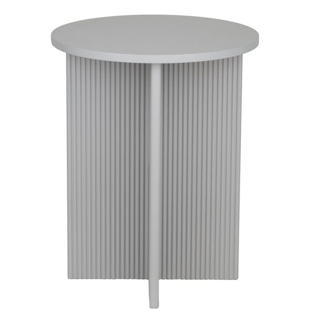 Bout de canap&eacute; rond en bois Elton blanc &Oslash;40xH49,5cm