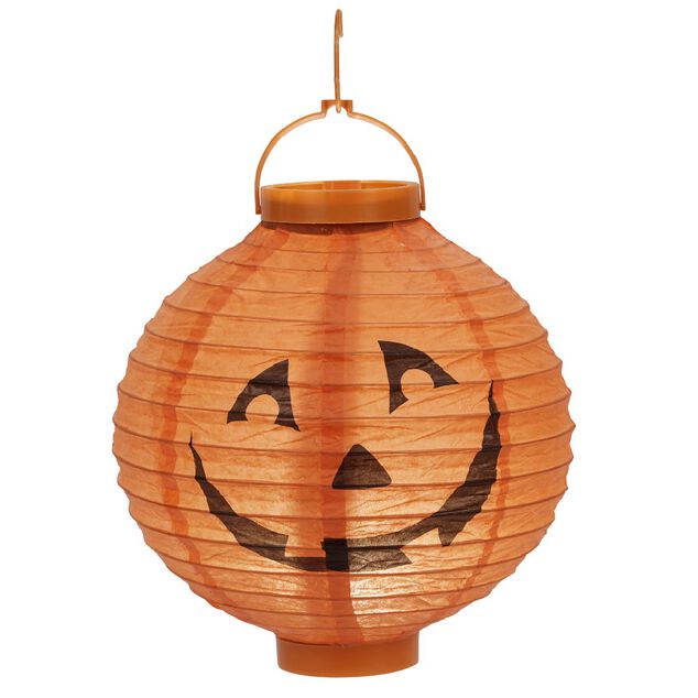 Lanterne en papier ronde lumineuse &agrave; suspendre Halloween (2 mod&egrave;les)