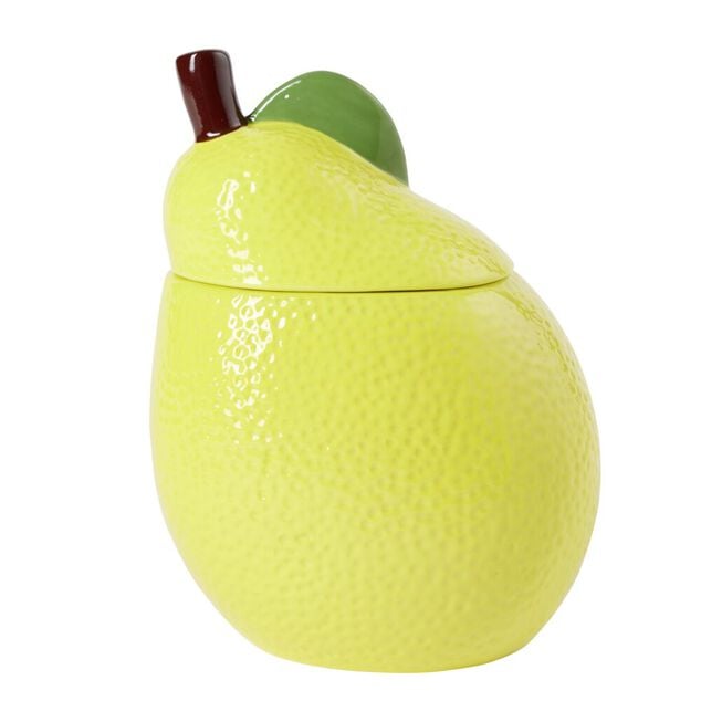 Bonbonni&egrave;re c&eacute;ramique forme fruit &Oslash;15xH20cm (2 mod&egrave;les poire ou orange)