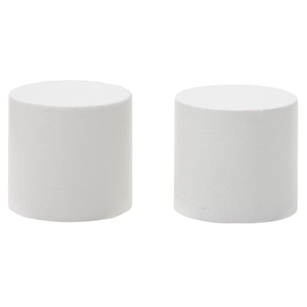 Embout de tringle forme bouchon en bois blanc &Oslash;20mm x2
