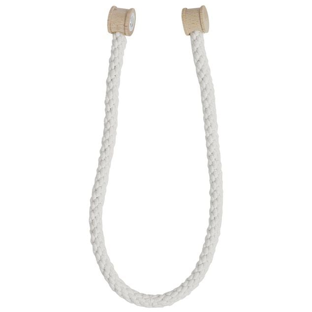 Embrasse aimant&eacute;e cordon &eacute;cru embout bois