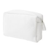 Trousse de toilette en tissu 20x6xH13cm (2 modèles blanc ou ocre)