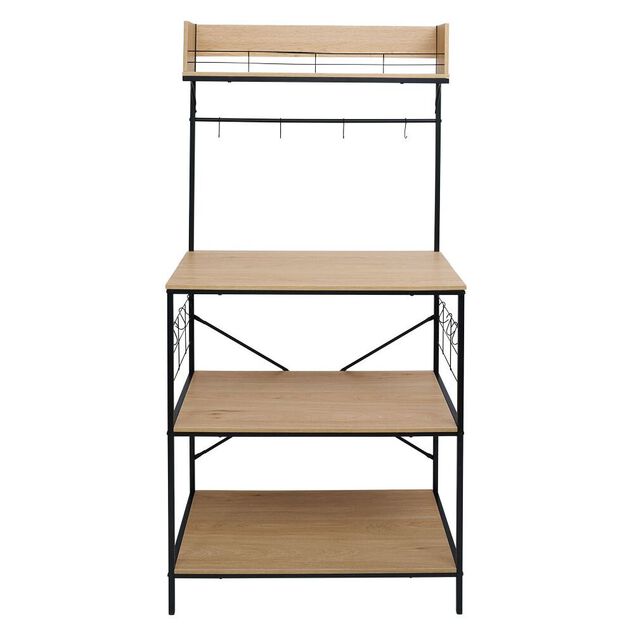 Meuble de rangement Kitchen bois et m&eacute;tal 80xH160x40cm