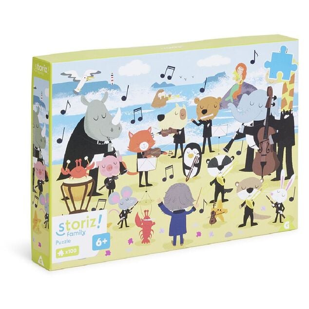 Puzzle enfant 100 pi&egrave;ces orchestre animal