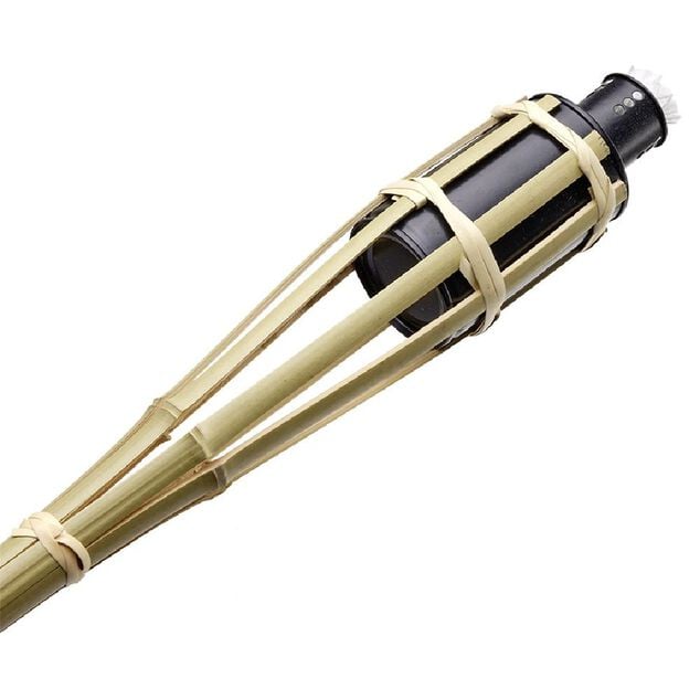 Torche bambou et m&eacute;tal &agrave; planter H120cm