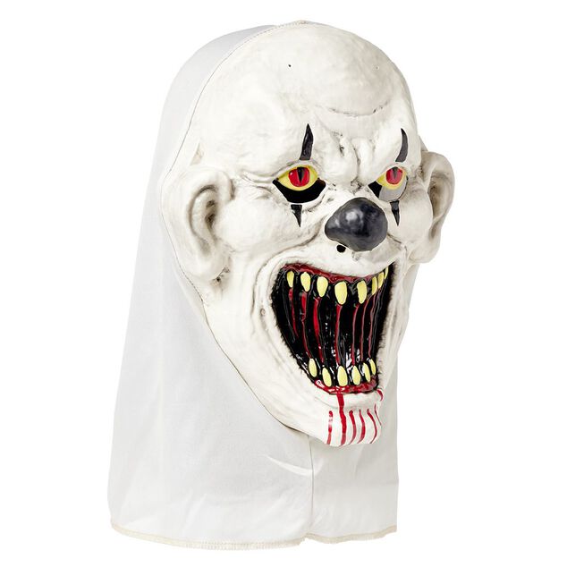 Masque Halloween clown taille adulte noir et blanc