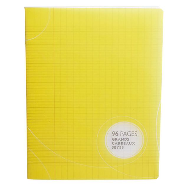 Cahier grands carreaux couverture rigide 96 pages 17x22cm x5