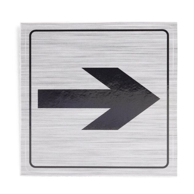 Signal&eacute;tique adh&eacute;sive "fl&egrave;che directionnelle" - 8x8 cm