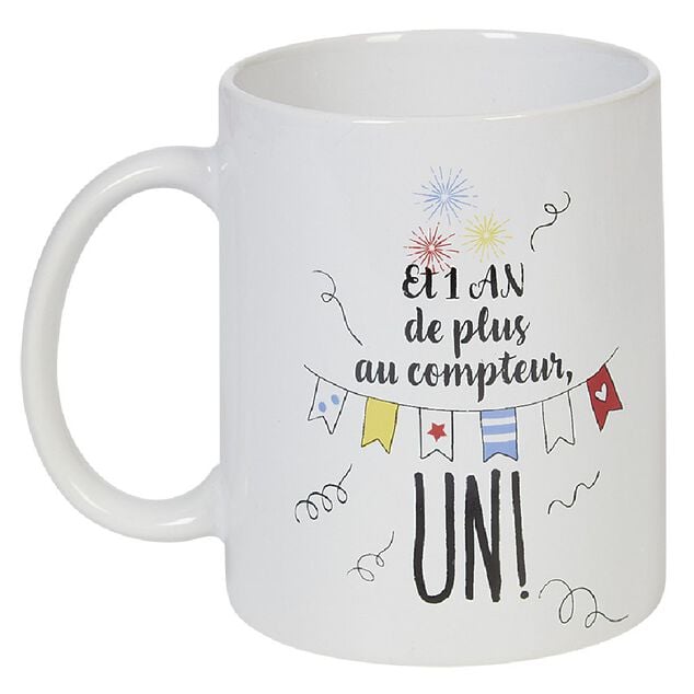 Mug blanc message humoristique (2 modèles)