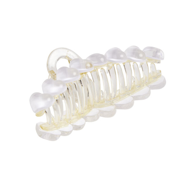 Pince à cheveux avec coeurs 8x2xH5cm (2 modèles)