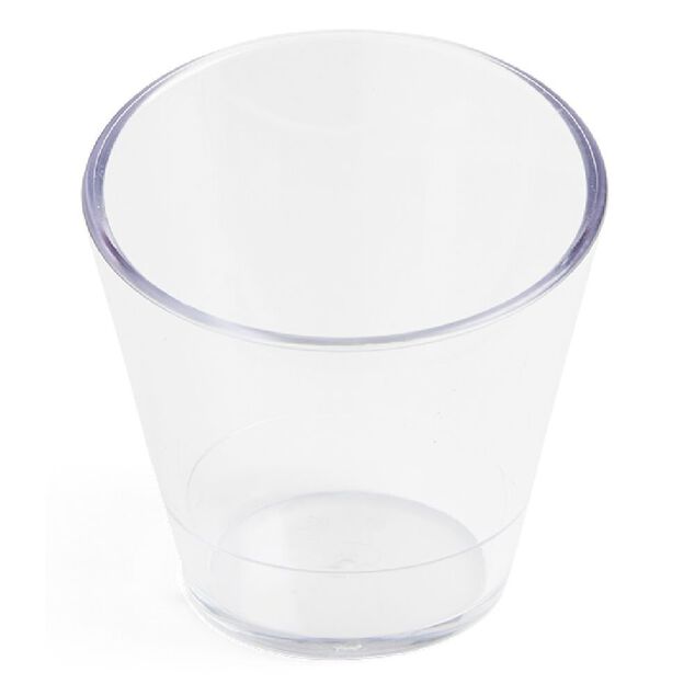 Lot de 6 verrines 100ml plastique transparent &Oslash;6,9xH6,7cm