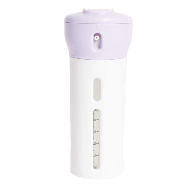 Flacon de voyage distributeur 4en1 bouchon pivotant