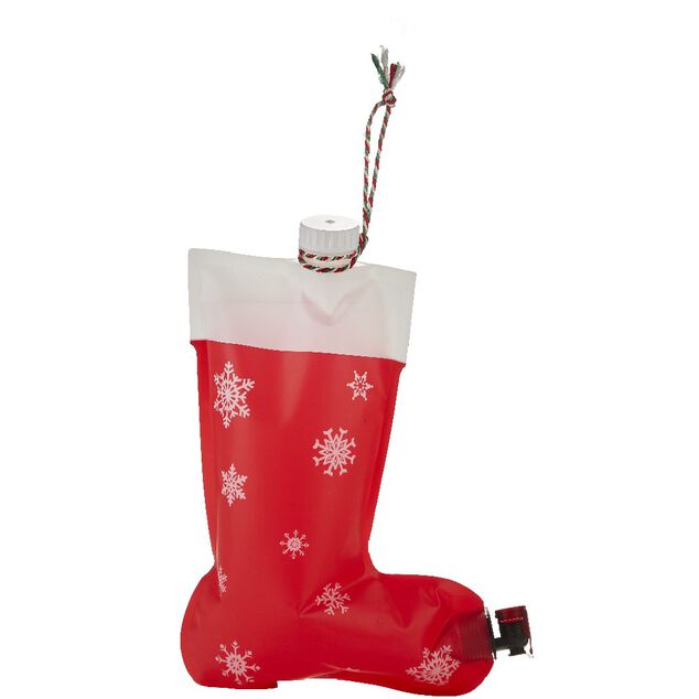 Distributeur de boisson suspendu forme chaussette de Noël 2L
