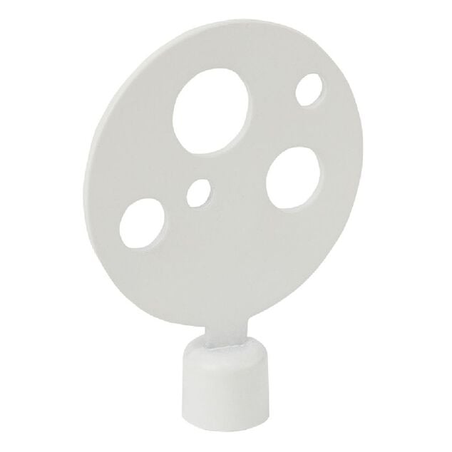 Embout tringle &agrave; rideau &Oslash;16 mm m&eacute;tal forme ronde blanc mat x2