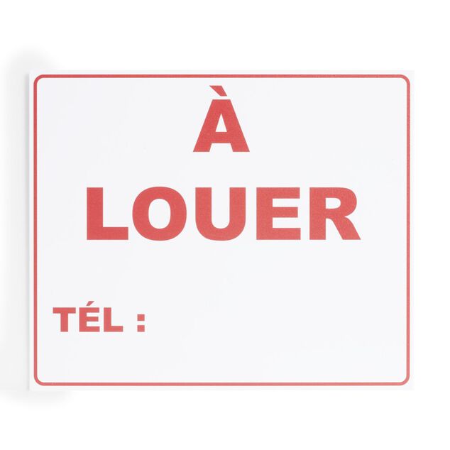 Plaque signal&eacute;tique "&Agrave; louer" - 24x20 cm