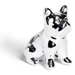 Statue chien argenté en céramique H9,5cm