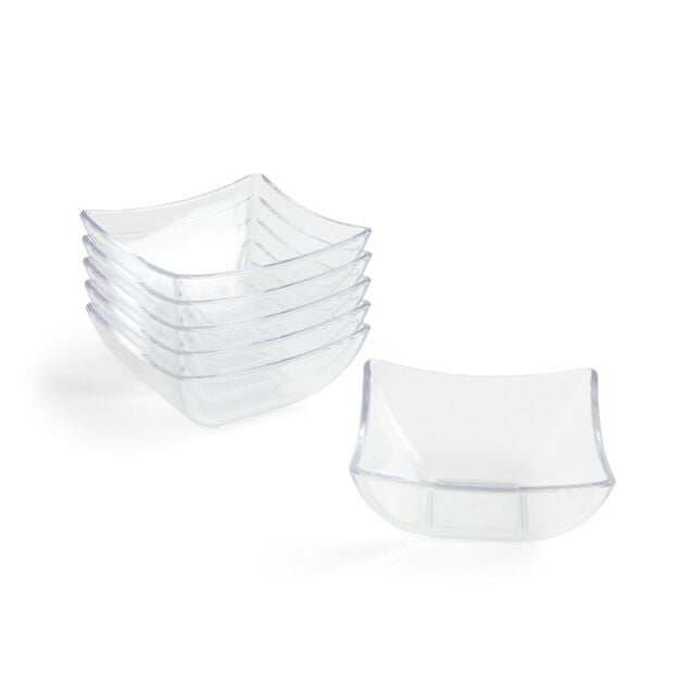 Lot de 6 verrines 95ml plastique transparent &Oslash;7,9xH3,6cm