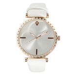 Montre femme cadran rond strass (2 modèles)